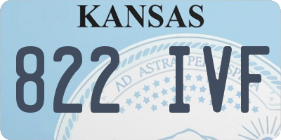 KS license plate 822IVF