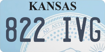 KS license plate 822IVG
