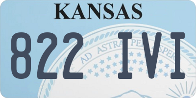 KS license plate 822IVI