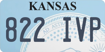 KS license plate 822IVP