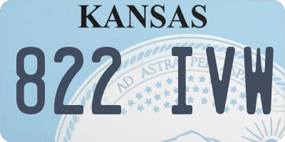 KS license plate 822IVW