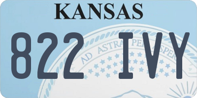 KS license plate 822IVY