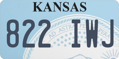 KS license plate 822IWJ
