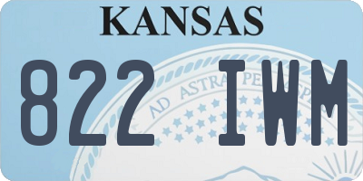 KS license plate 822IWM