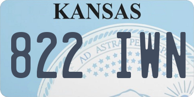 KS license plate 822IWN