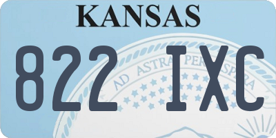 KS license plate 822IXC