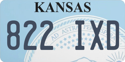KS license plate 822IXD
