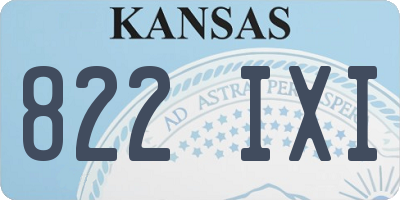 KS license plate 822IXI