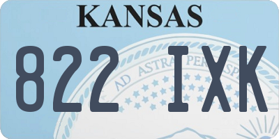 KS license plate 822IXK