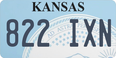 KS license plate 822IXN