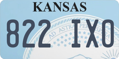 KS license plate 822IXO