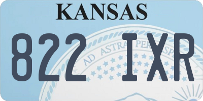 KS license plate 822IXR