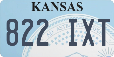 KS license plate 822IXT