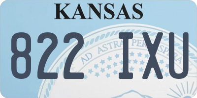 KS license plate 822IXU