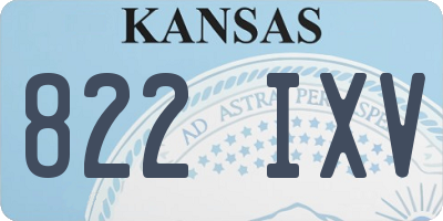 KS license plate 822IXV