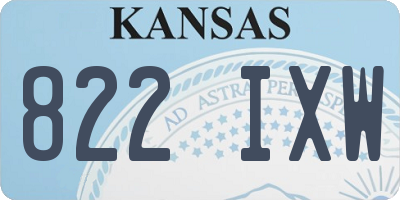 KS license plate 822IXW