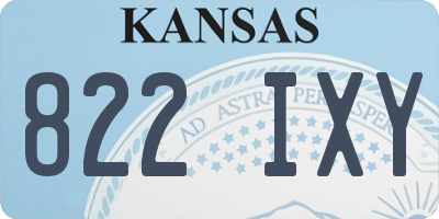 KS license plate 822IXY