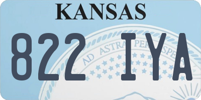 KS license plate 822IYA