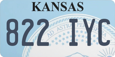 KS license plate 822IYC
