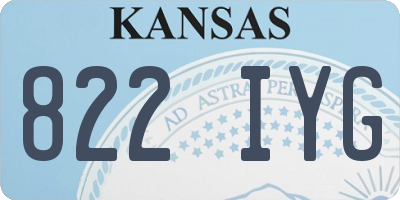 KS license plate 822IYG