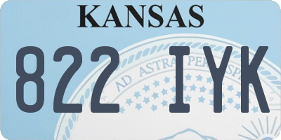 KS license plate 822IYK