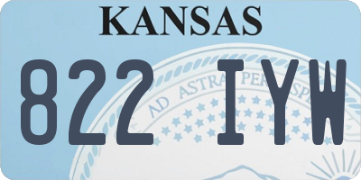 KS license plate 822IYW