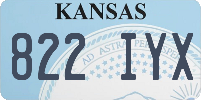 KS license plate 822IYX