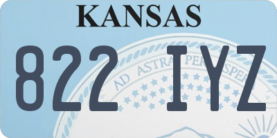 KS license plate 822IYZ