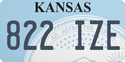 KS license plate 822IZE