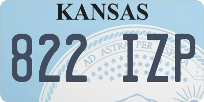 KS license plate 822IZP