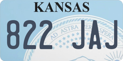 KS license plate 822JAJ