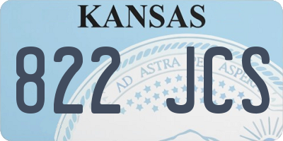 KS license plate 822JCS