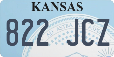 KS license plate 822JCZ