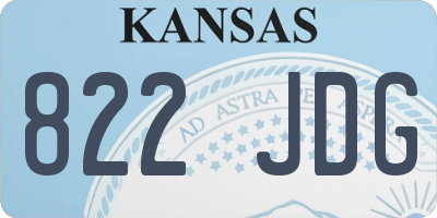 KS license plate 822JDG