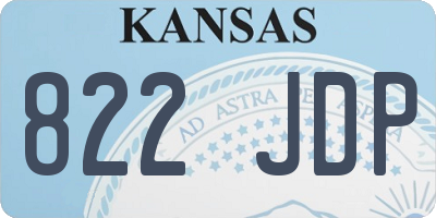 KS license plate 822JDP