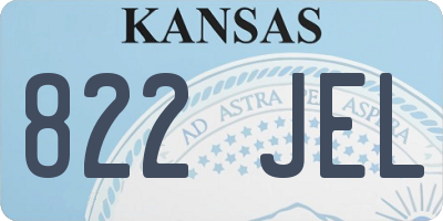 KS license plate 822JEL