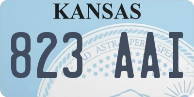 KS license plate 823AAI