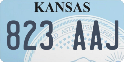 KS license plate 823AAJ