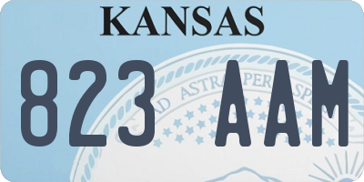 KS license plate 823AAM