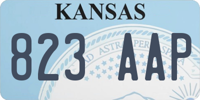 KS license plate 823AAP
