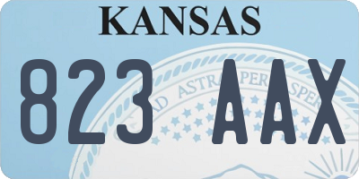 KS license plate 823AAX