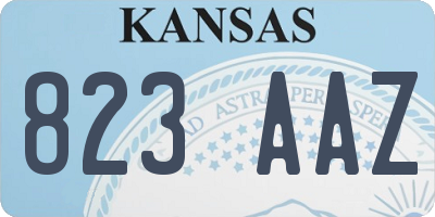 KS license plate 823AAZ