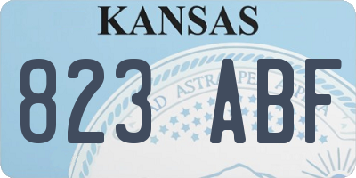 KS license plate 823ABF