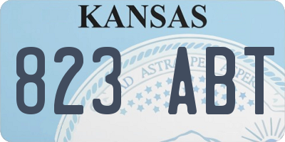 KS license plate 823ABT