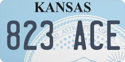 KS license plate 823ACE