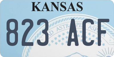 KS license plate 823ACF