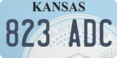 KS license plate 823ADC