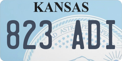 KS license plate 823ADI
