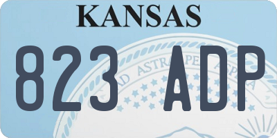 KS license plate 823ADP