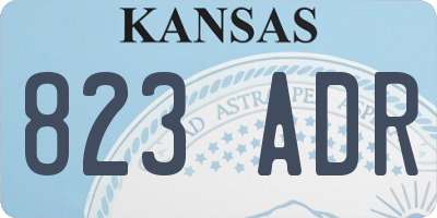 KS license plate 823ADR